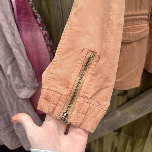 Max Jeans Boho Burnt Orange Zipper Detail Baggy 100% Lyocell Utility Jacket - Picture 2 of 9